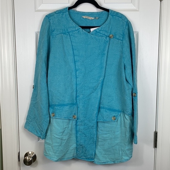 Soft Surroundings Jackets & Blazers - NWT Soft surroundings urban escape topper jacket meadowbrook blue sz lg